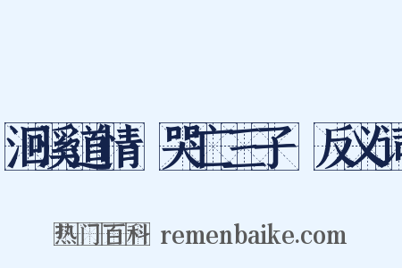 洄溪道情·哭亡三子燝反义词是什么意思的图片
